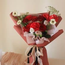 康乃馨花束 母親節鮮花花束 母親節花禮 紅色系