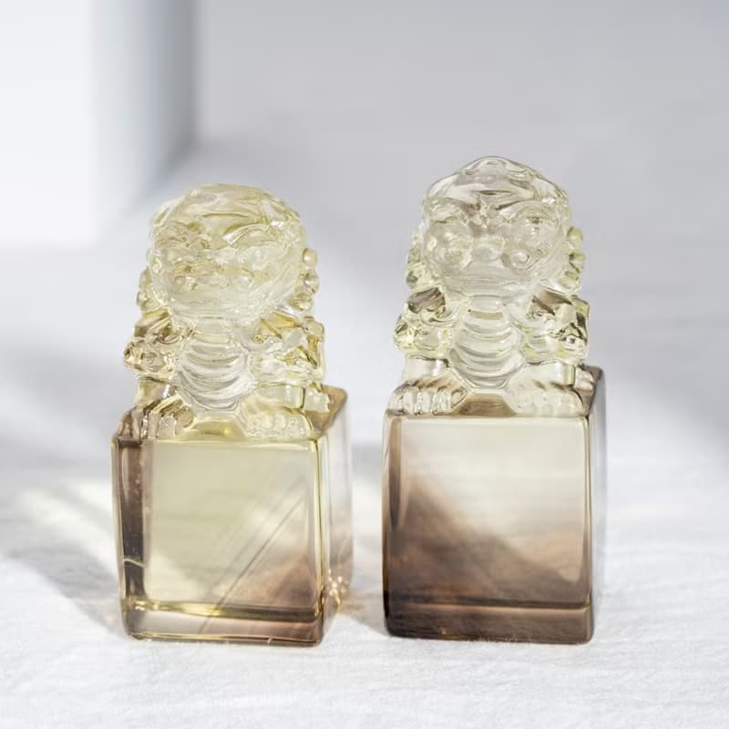 祥獅獻瑞 | 黃水晶 | 茶黃晶 | 印章
