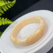 精品 黃色方解石手鐲 61MM 冰潤高瓷玉化雙天眼千層 財氣調和脈輪