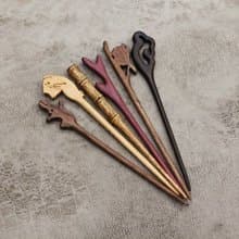 原木手工髮簪 簡約風 復古風