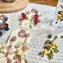 Fern 蕨 植物花飾 鉤花鉤織編織 毛線 耳環耳針 訂製禮物