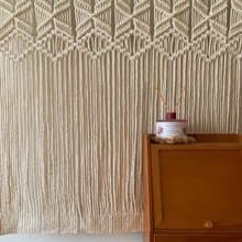 Macrame 編織 簡約 對稱 大型 掛飾 門簾