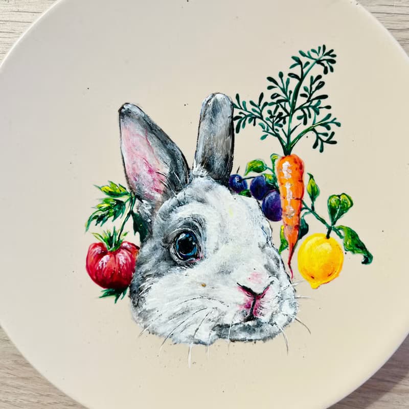 想念念6吋點心盤: 開心兔兔農夫