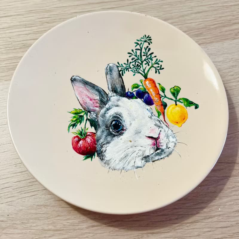 想念念6吋點心盤: 開心兔兔農夫