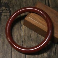 中國紅瑪瑙手鐲天然復古圓條手環