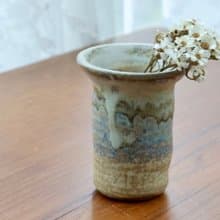 喬遷禮物/迷你乾花器 手拉胚半瓷半陶 花插小瓶 可放牙籤單據發票