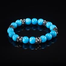 Beaded Bracelet for Men – 925 Sterling Silver Pieces and Turquoise Bracelet