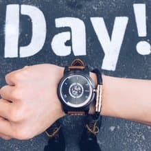 W.wear 裸露機芯石英手錶 - 銀灰