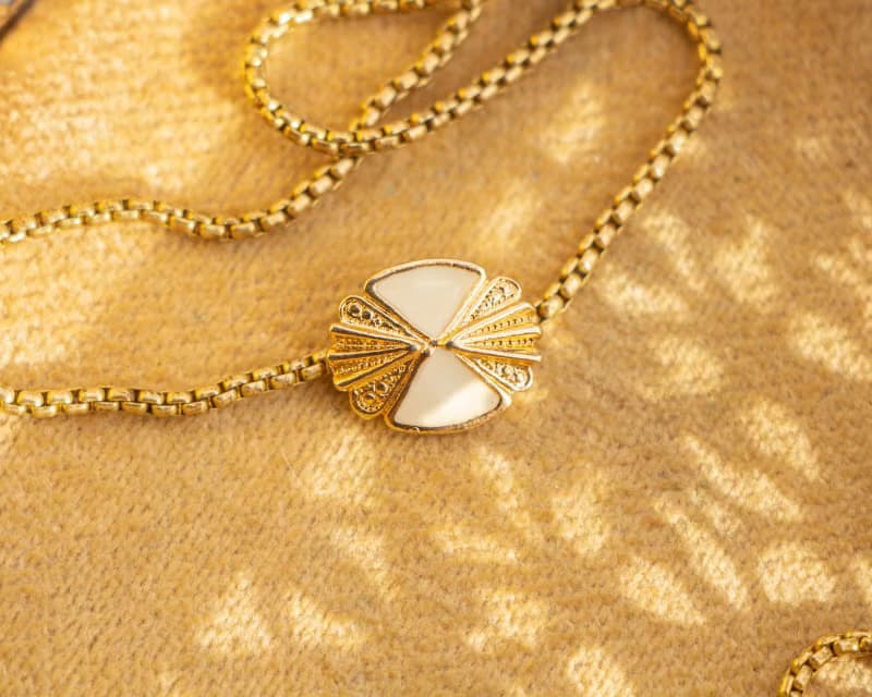 原創設計款 復古冷琺瑯鍍金釦 調節流蘇黃銅手鍊