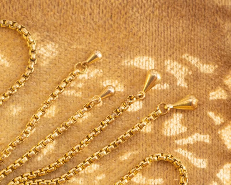 原創設計款 復古冷琺瑯鍍金釦 調節流蘇黃銅手鍊