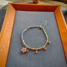 |14kgf輕珠寶|天然金太陽星星磁扣手鍊