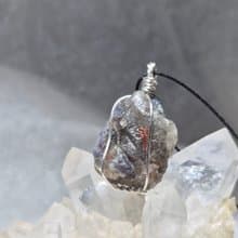 •霧裡星辰• 堇青石原礦 手工繞線吊墜 水晶礦石手作設計