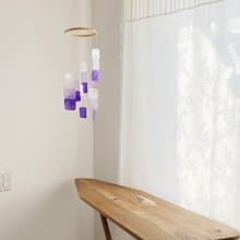 PRE-MADE | Italian Piano-Square-Violet | Shell Wind Chime Mobile | #0-402-VL