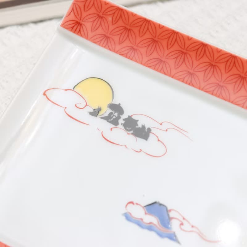 【九谷燒】青郊窯神話故事長盤-輝夜姬