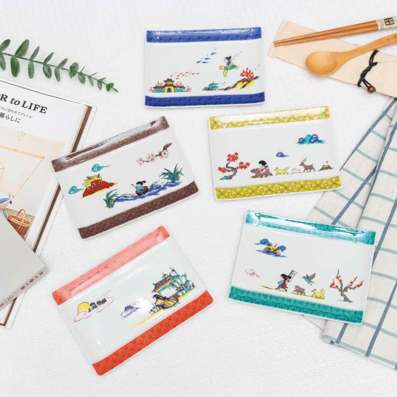 【九谷燒】青郊窯神話故事長盤-輝夜姬