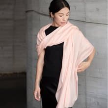 【保暖道具】喀什米爾 Cashmere 羊毛圍巾 - 粉