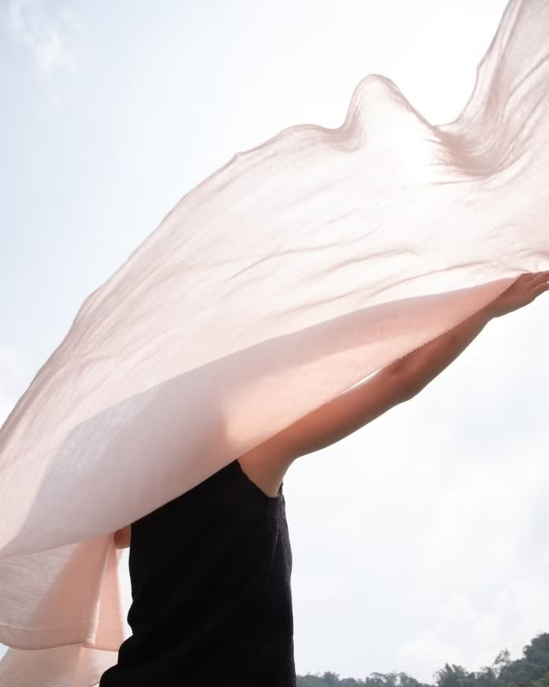 【保暖道具】喀什米爾 Cashmere 羊毛圍巾 - 粉