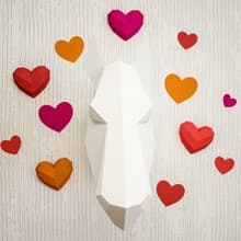 Background Hearts for Papercraft 3D sculptures, printable PDF, DIGITAL TEMPLATE