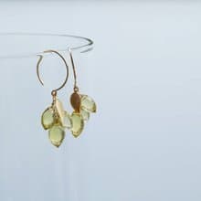 14Kgf*Lemon Quartz pierced earrings / earrings
