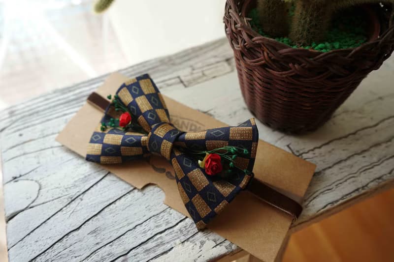 古董領帶改製手工領結-Last Dance-紅玫瑰版-情人節禮物