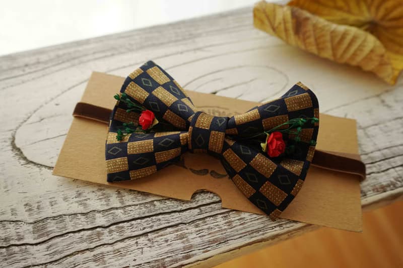 古董領帶改製手工領結-Last Dance-紅玫瑰版-情人節禮物