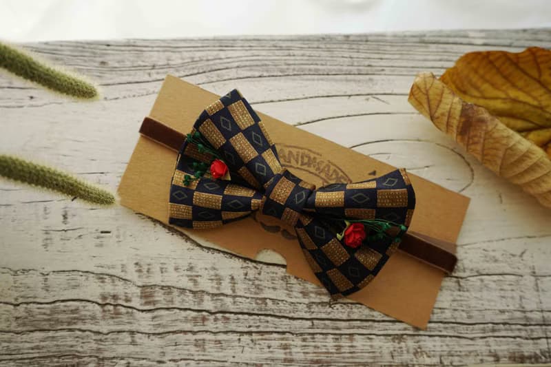 古董領帶改製手工領結-Last Dance-紅玫瑰版-情人節禮物