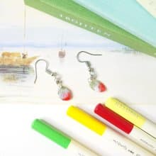 節氣 立夏 手繪耳環 耳勾/耳夾