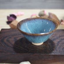 【送禮好物】70ml 天目釉 斗笠茶杯 酒杯 鶯歌名家葉敏祥作
