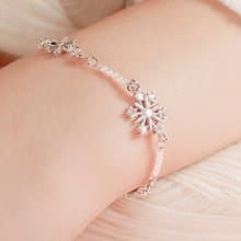 CRYSTAL | 雪花 * 金色 銀色 玫瑰金 鋯石 雪花手鍊