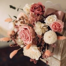 乾燥永生花新娘捧花 新娘拍照婚禮手綁花束