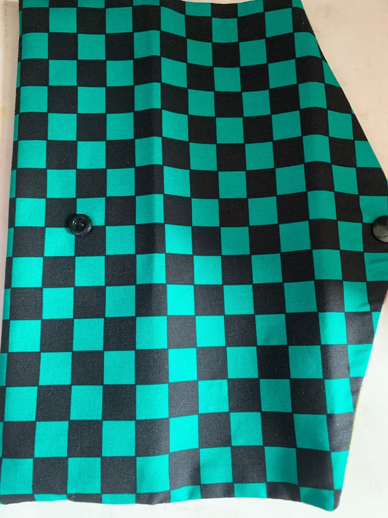 文青風環保純棉筷袋 鬼滅 時尚棋盤格 日本 潮物 收納 手作餐具