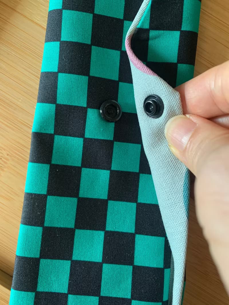 文青風環保純棉筷袋 鬼滅 時尚棋盤格 日本 潮物 收納 手作餐具