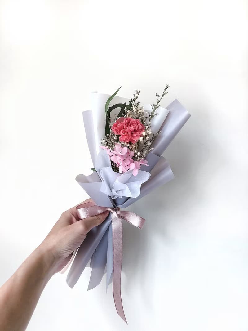 單枝康乃馨永生小花束  母親節 感恩季