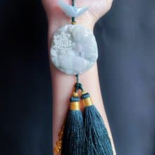 天然緬甸玉翡翠 三腳金蟾 招財 禮物 包掛 車掛 生日禮物