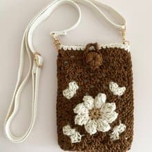鈎織花斜孭電話袋