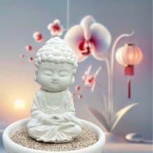 開運Q版公仔 淨念吉祥小佛之培德小盤套組  精緻台灣文創禮品