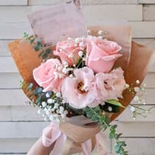 粉紅信箋鮮花花束 | 畢業 生日 送禮首選 | 台北可自取