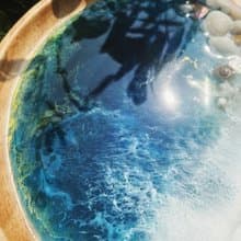 【現貨】神秘深海海洋海浪圓木盤
