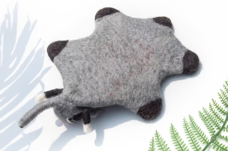 交換禮物 波希米亞森林系羊毛氈杯墊 動物濕氈鍋墊-大象吸水杯墊