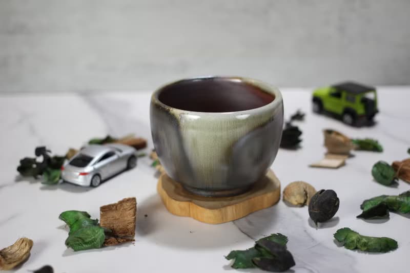 【送禮好物】250ml 柴燒 天目釉 手拉坯茶碗 茶杯 鶯歌葉敏祥作