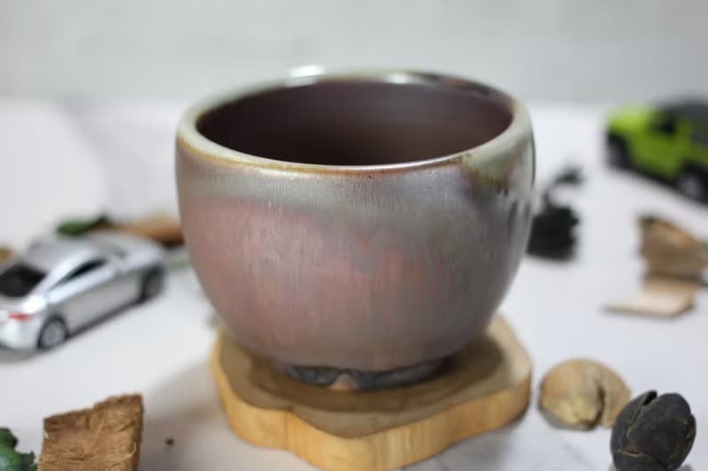【送禮好物】250ml 柴燒 天目釉 手拉坯茶碗 茶杯 鶯歌葉敏祥作