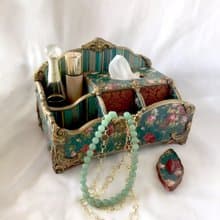 Red desktop organizer, Green organizer, storage holder, European classics style