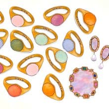 Have a Gem Day- 古董市集 插畫 手帳 行事曆 霧面 貼紙 文具