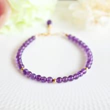 恋愛成就 愛の守護石 アメジストのブレスレット アジャスター付き 2月誕生石