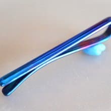 Titanium tie bar・純チタンネクタイピン=夜空色=5３mm・B