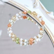 青檸柚花　橙月光鈦晶石榴石手鍊-快樂愉悅