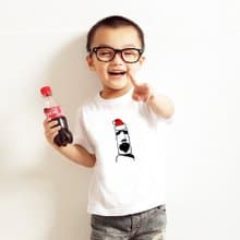 摩艾 聖誕 兒童短袖T恤 白色 Moai 禮物 聖誕 童裝嬰幼兒