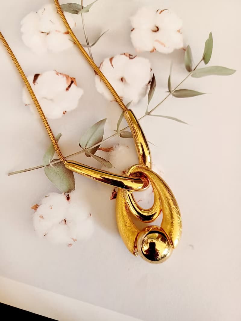 vintage jewelry Trifari 現代藝術幾何造型 項鍊