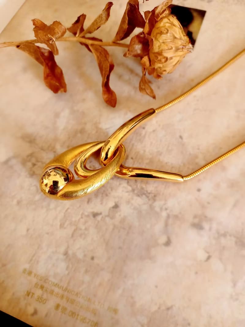 vintage jewelry Trifari 現代藝術幾何造型 項鍊