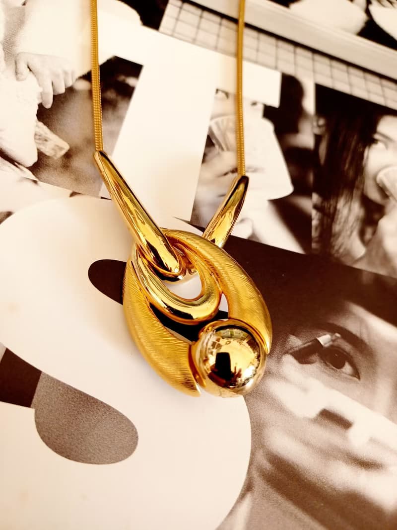 vintage jewelry Trifari 現代藝術幾何造型 項鍊